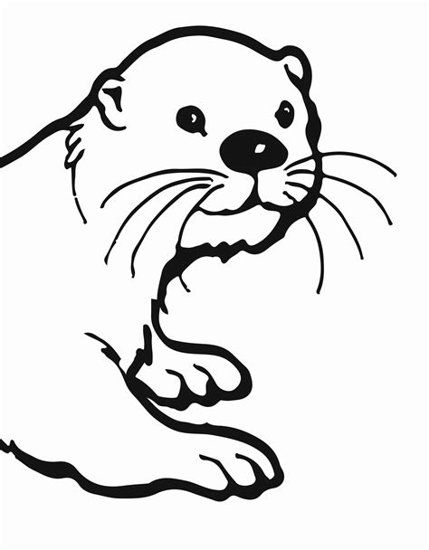 Black And White Sea Otter Pictures | Free download on ClipArtMag