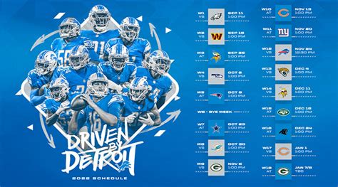 Detroit Lions Football Schedule 2024 25 - Kyle Shandy