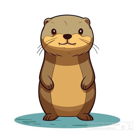 Ocean Mammals Clipart-cute river otter clip art