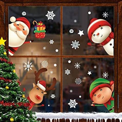 82pcs Christmas Decals Window Christmas Stickers Snowflakes - Etsy