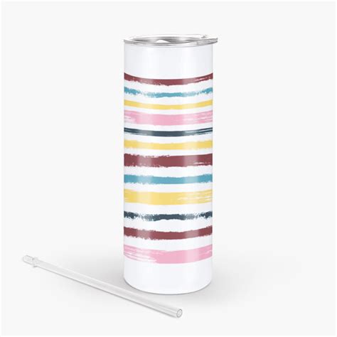 White Tumblers with Straw Gooten Print On Demand