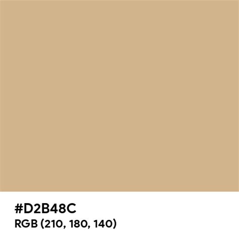 Tan color hex code is #D2B48C