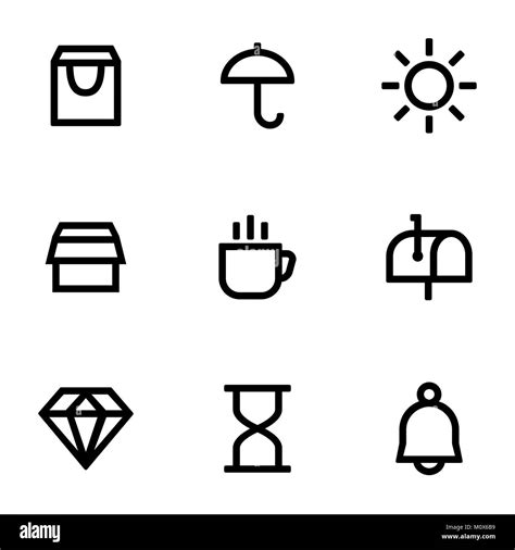 Set of icons for simple flat style ui design Stock Vector Image & Art - Alamy