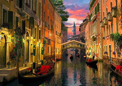 Venice Italy, ways, water, vnice, italy, paintings, HD wallpaper | Peakpx