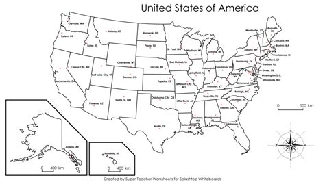 Blank Us Map For Capitals - Capitalsource - Blank States And Capitals Map Printable | Printable Maps