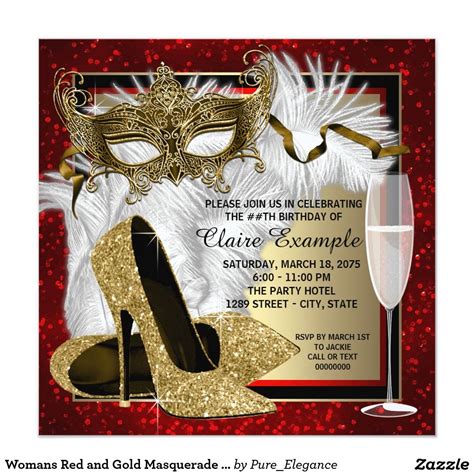 Create your own Invitation | Zazzle.com | Masquerade invitations, Masquerade party invitations ...