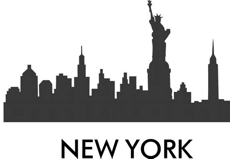 Free New York Skyline Silhouette, Download Free New York Skyline ...