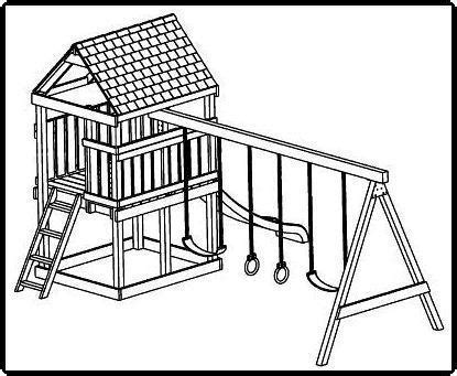 Jungle Gym Plans - Kids Playset and Cubbyhouse Fort Plans - Download