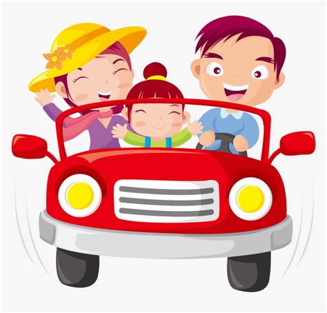 Clip Art Drive Clip Art - Family Driving Car Clipart, HD Png Download - kindpng