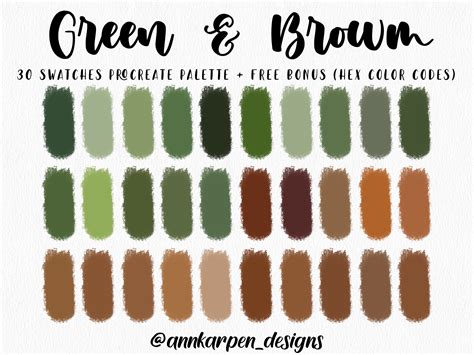 Green And Brown Color Palette