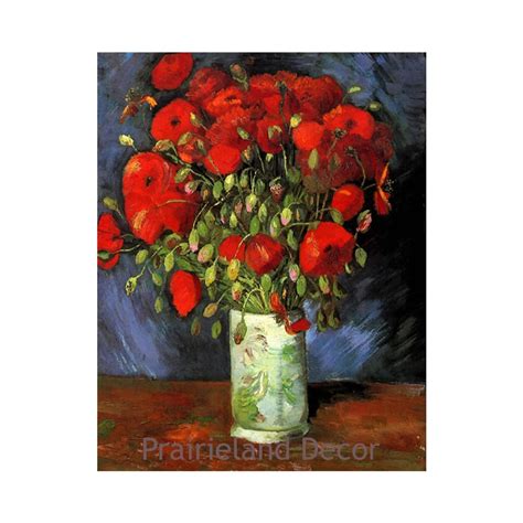 Poppies van Gogh PRINT ONLY Art Print Giclee Canvas Reproduction - Etsy