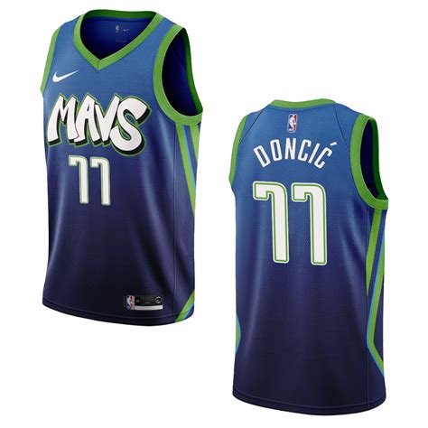 Men’s Dallas Mavericks #77 Luka Doncic City Edition Swingman Jersey – Blue – Ctjersey.store