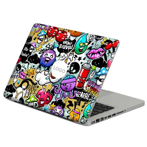 Black cartoon stick figure Laptop Decal Sticker Skin For MacBook Air Pro Retina 11" 13" 15 ...