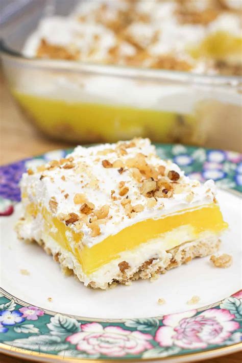 Lemon Delight – Erica's Recipes – layered lemon lush dessert