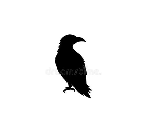 Raven Silhouette Isolated Vector Stock Vector - Illustration of logo ...