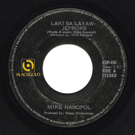 Mike Hanopol – Laki Sa Layaw - Jeproks (Vinyl) - Discogs