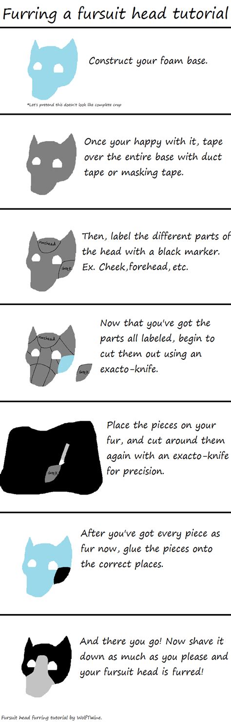 Furring a fursuit head - Simple Tutorial by Kivavia on DeviantArt