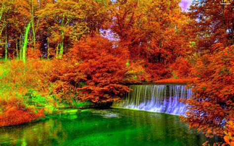 Waterfall In Autumn Wallpapers - Wallpaper Cave