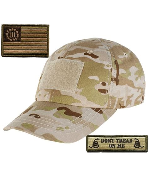 MULTICAM-Arid Tactical Patch & Hat Bundle (2 Patches + Hat) Threepr ...