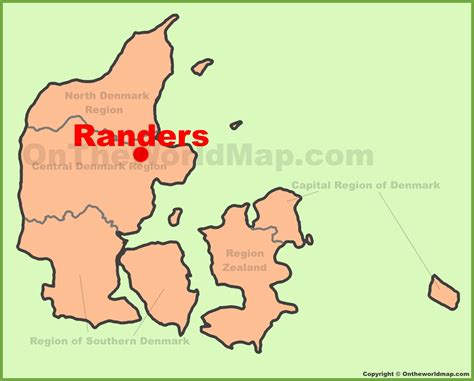 Randers location on the Denmark Map - Ontheworldmap.com