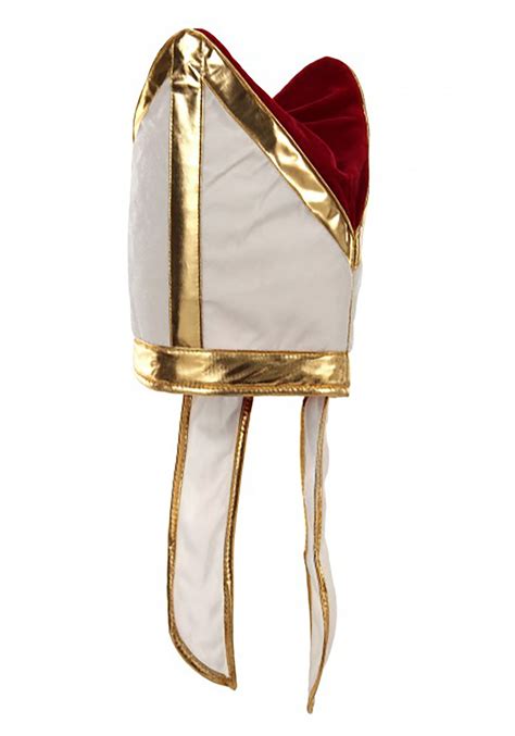 White Pope Plush Costume Hat