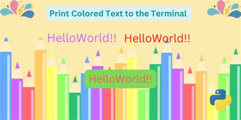 Print Colored Text to the Terminal in Python - AskPython