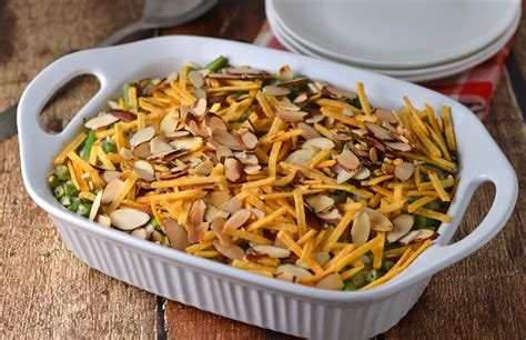 Creamy green bean casserole with Campbell's - Friday is Cake Night