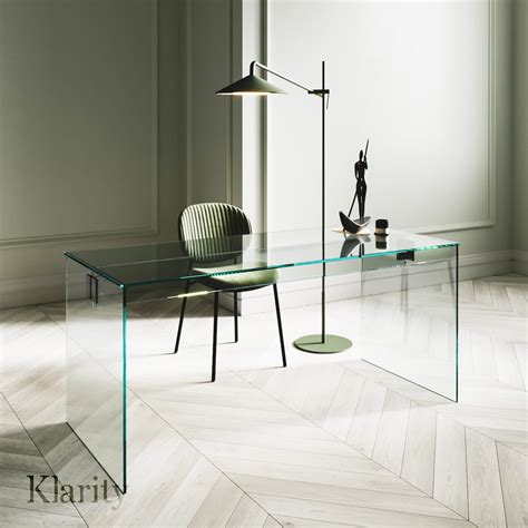 Modern Glass Desk | Luxury Desks | Glass Computer Desk - Klarity Glass