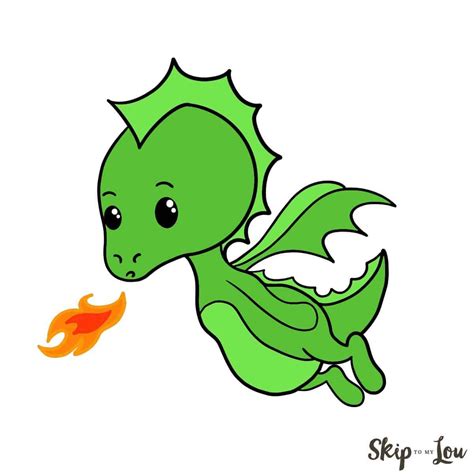 colored cute dragon drawing | Cute dragon drawing, Easy cartoon drawings, Dragon drawing