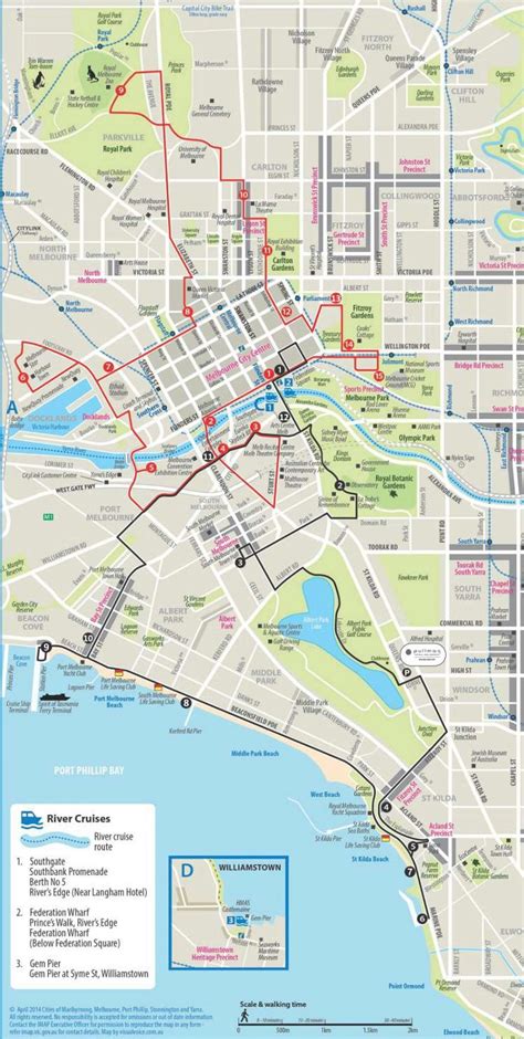 Melbourne Attractions Map | FREE PDF Tourist City Tours Map Melbourne 2025