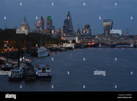 London Skyline at night Stock Photo - Alamy