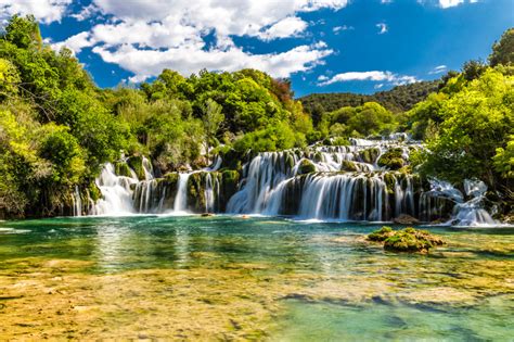 Skradinski Buk Waterfall, Dalmatia jigsaw puzzle in Waterfalls puzzles ...