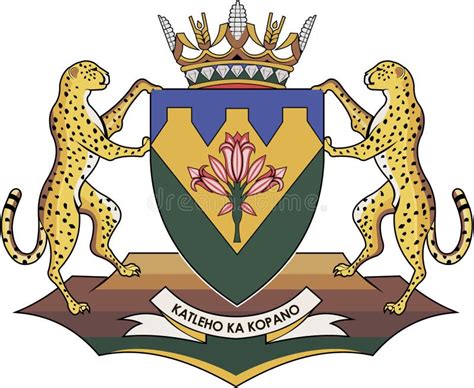 Coat of Arms of the Free State. SOUTH AFRICA Stock Illustration - Illustration of administrative ...