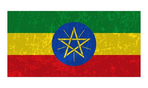 Ethiopia grunge flag, official colors and proportion. Vector ...