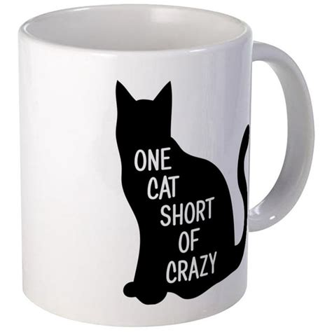 CafePress - One Cat Short Of Crazy Mugs - Unique Coffee Mug, Coffee Cup ...