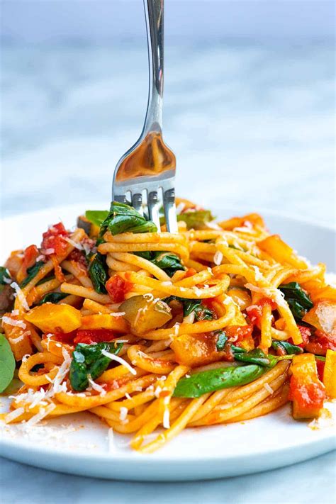 pasta recipes with fresh vegetables Creamy vegetable pasta