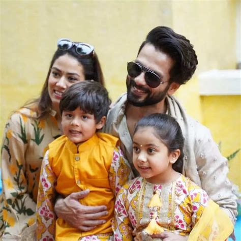 THIS super-cute photo of Shahid Kapoor and Mira Rajput with their kids Misha and Zain is a sight ...