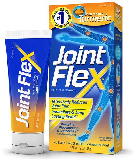 JointFlex Joint Pain Relief Cream with Natural Turmeric, 3 oz