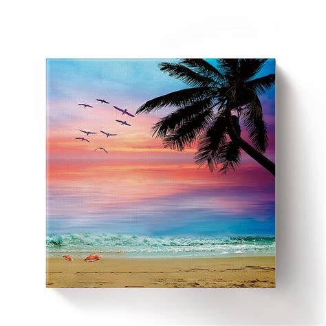 Palm Trees Painting Sunset