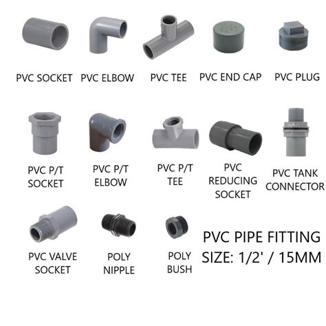 1/2" (15mm) PVC Pipe Fittings / Connector | Shopee Malaysia