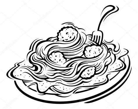 Illustration of Spaghetti and meatballs Stock Vector by ©SlipFloat 58953835