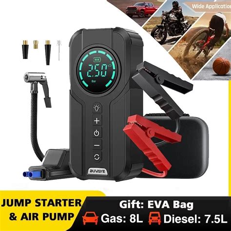 Portable Car Jump Starter with Air Compressor, Jump Starter Battery Pa ...