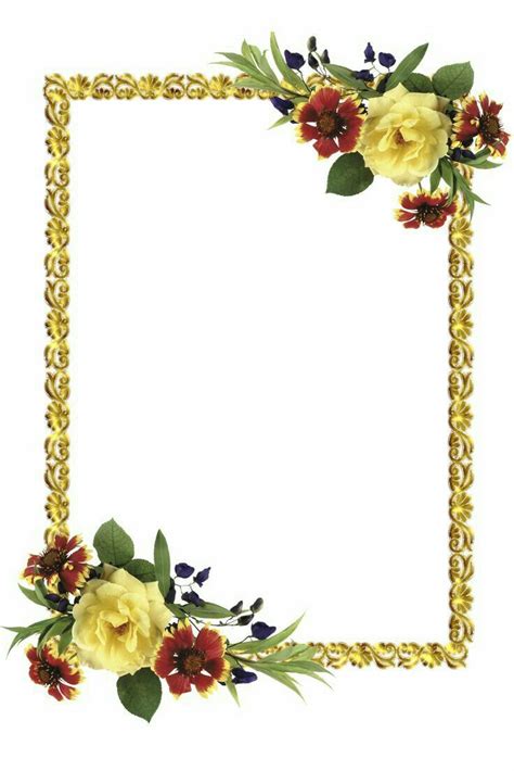 Pin by نهر الجمال on بطاقات | Flower frame, Flower frame png, Rose frame