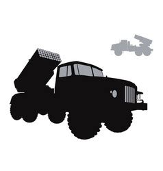 Army truck silhouette Royalty Free Vector Image