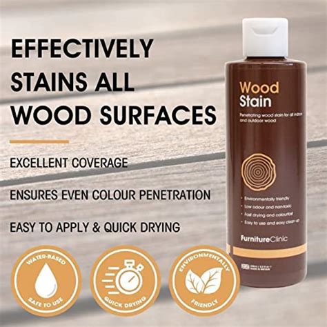 Furniture Clinic Wood Stain | Non-Toxic Wood Stain for Indoor & Outdoor ...