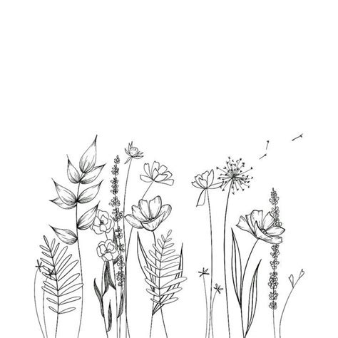 How To Draw A Field Of Flowers Easy Super easy nature scenery drawing ...