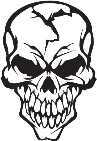 Cracked Drawing Skull - Cracked Skull Clipart - Full Size Clipart (#1114918) - PinClipart