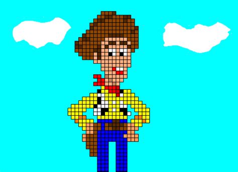 Pixel art Woody | Dessin Facile, Modèle Difficile, Personnages, TV & BD