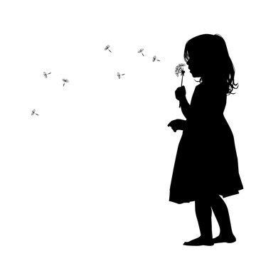 Little Girl Silhouette Clip Art