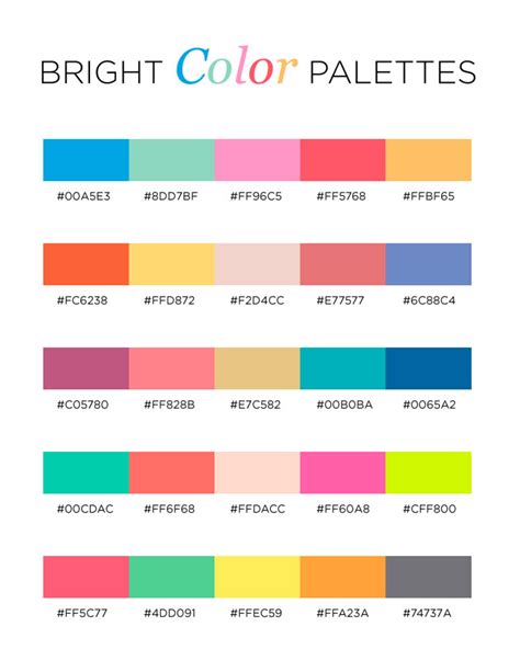 BRIGHT COLOR PALETTES | Color palette bright, Brand color palette ...